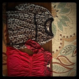 2 Medium Maternity dress shirts